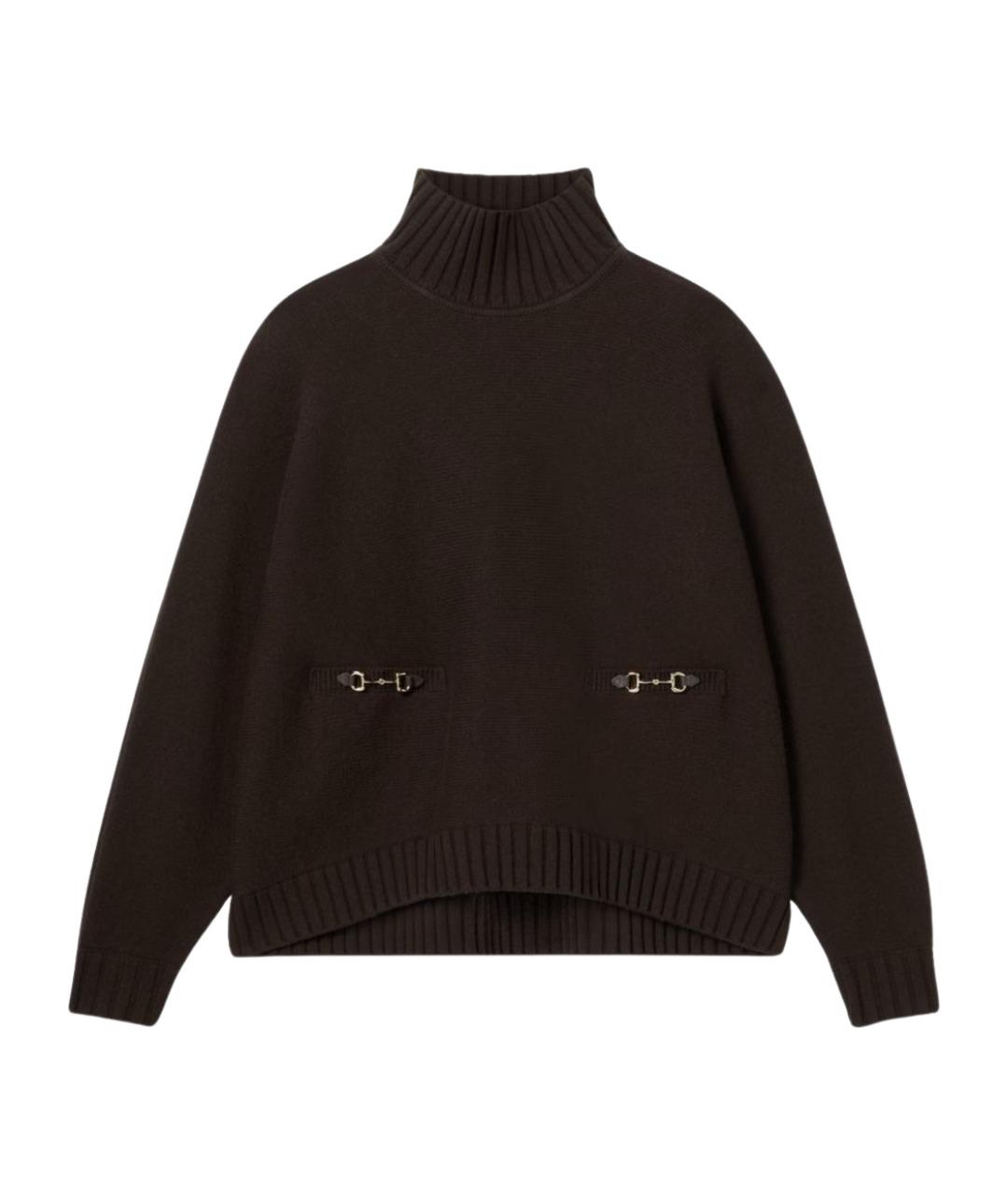 GUCCI Коричневый кашемировый джемпер / свитер, фото 1