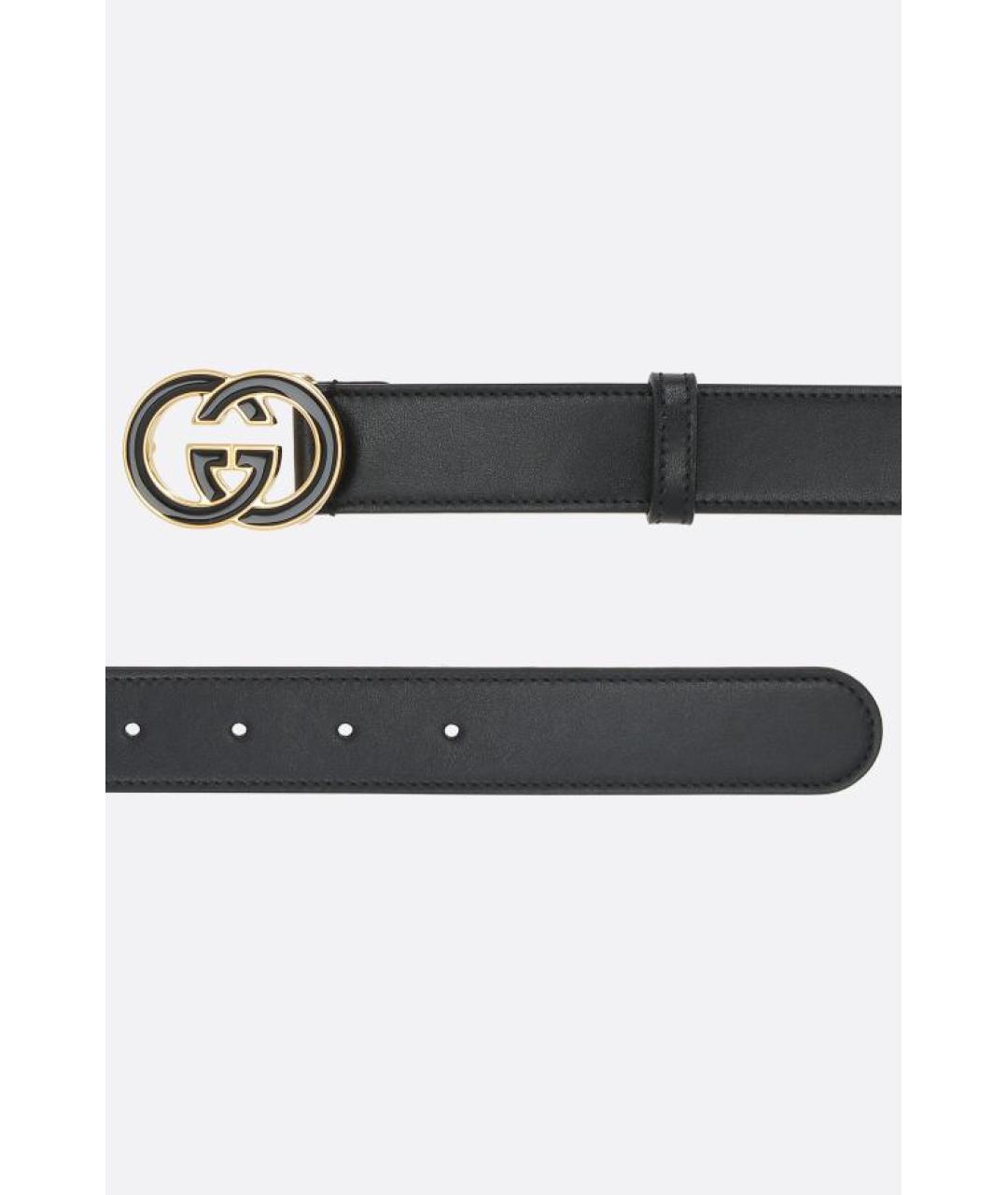 GUCCI Черный кожаный ремень, фото 2