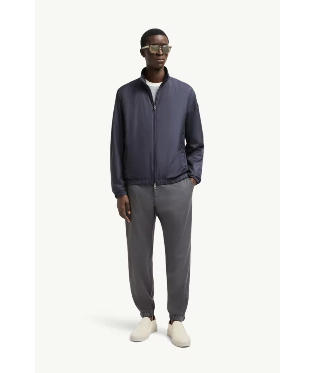 MONCLER Синяя полиамидовая куртка, фото 2