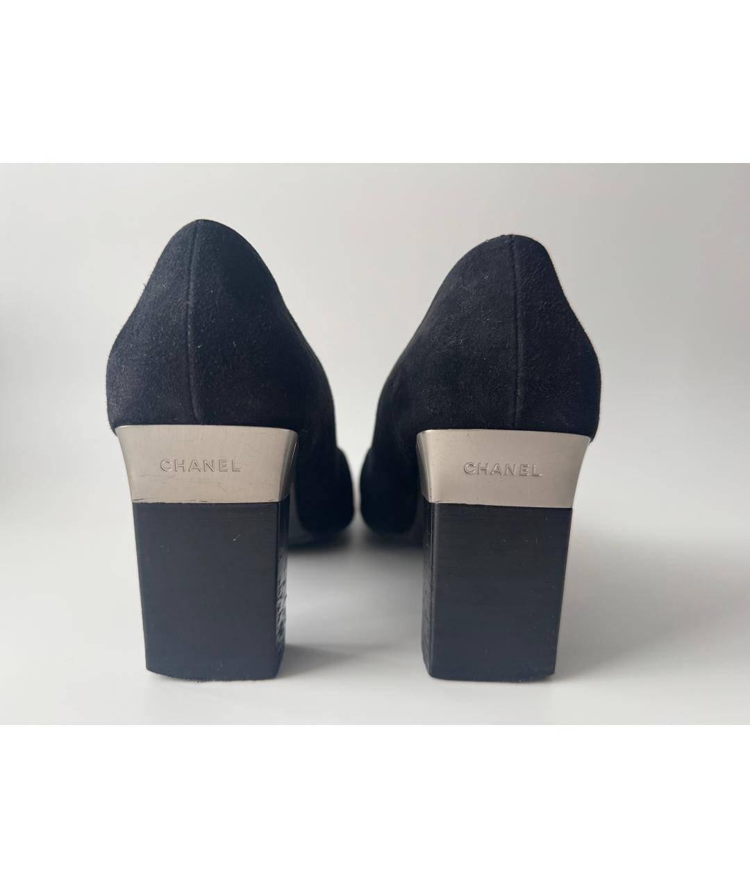 CHANEL Черные кожаные туфли, фото 4