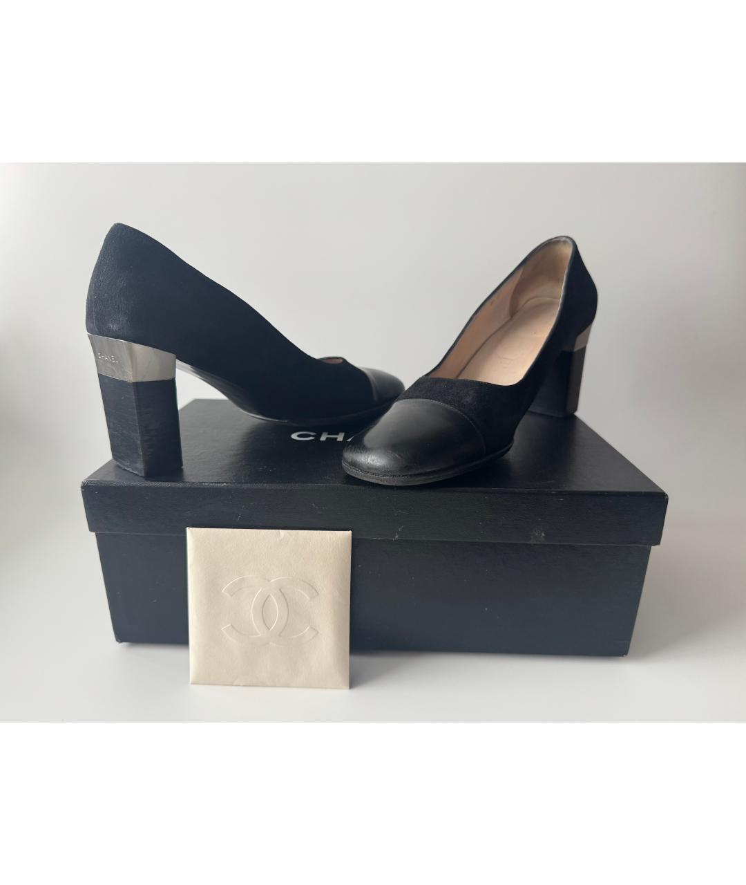 CHANEL Черные кожаные туфли, фото 8