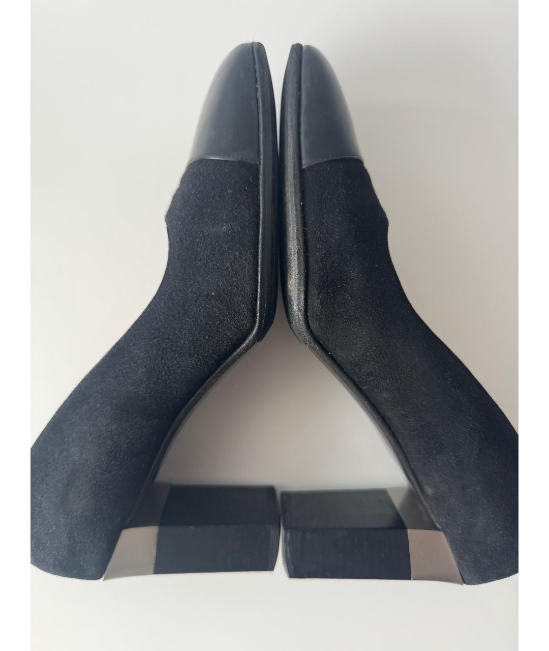 CHANEL Черные кожаные туфли, фото 6