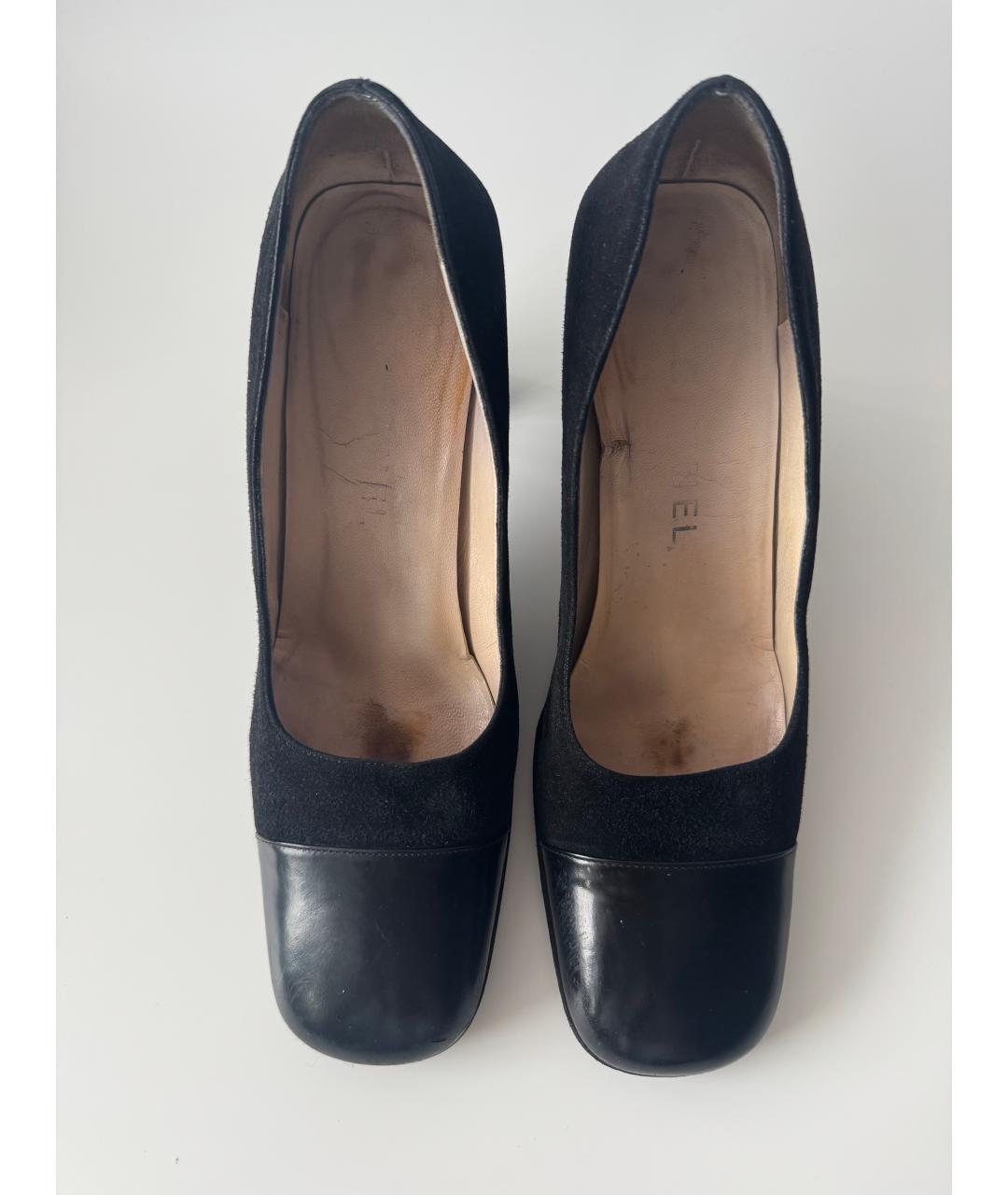 CHANEL Черные кожаные туфли, фото 2