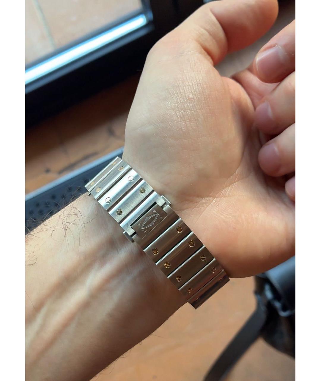 CARTIER Серебряные часы из желтого золота, фото 2