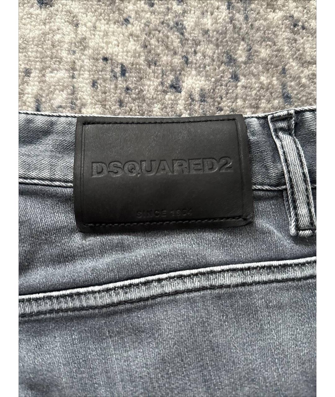 DSQUARED2 Серые хлопковые джинсы скинни, фото 3