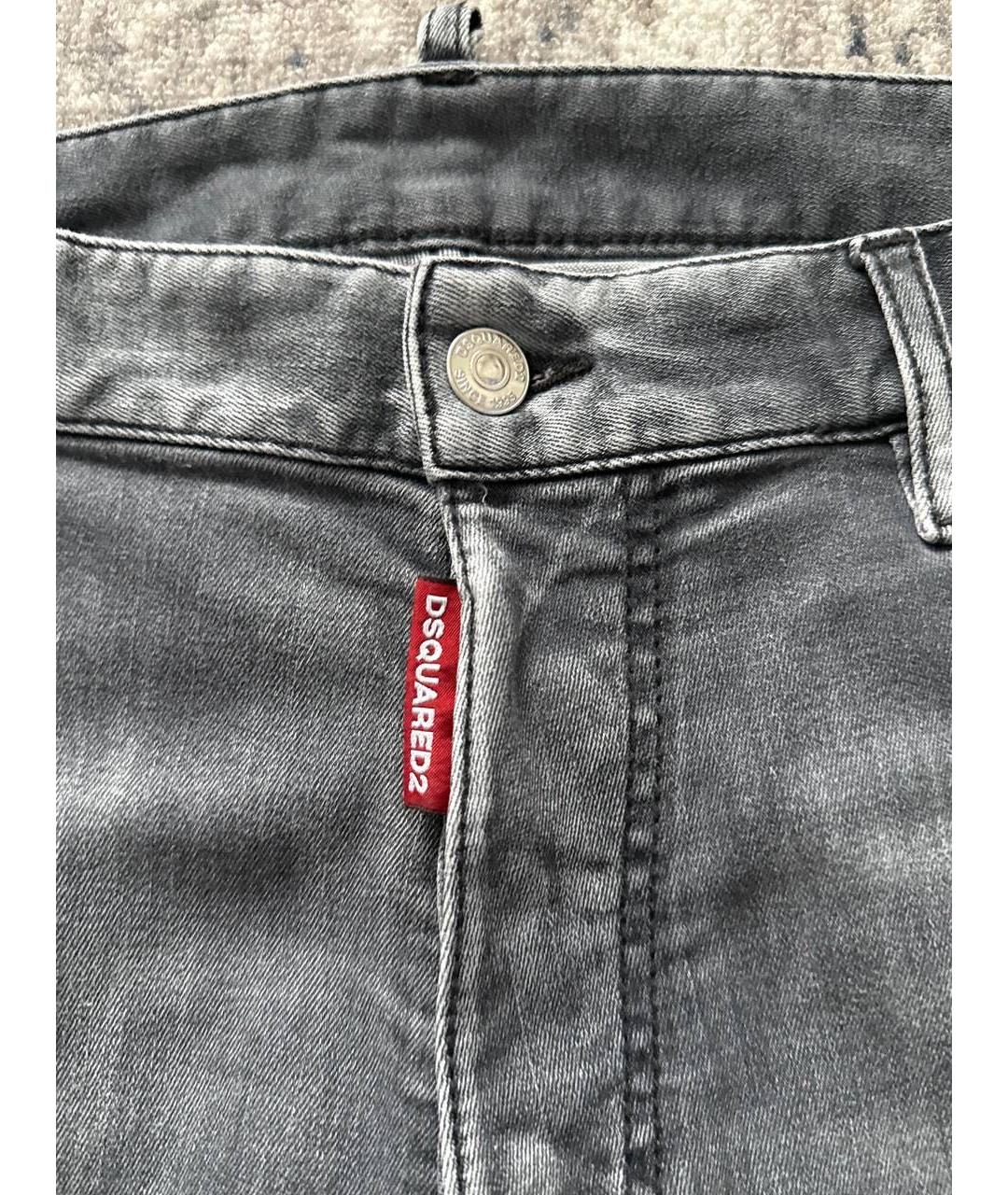 DSQUARED2 Серые хлопковые джинсы скинни, фото 4