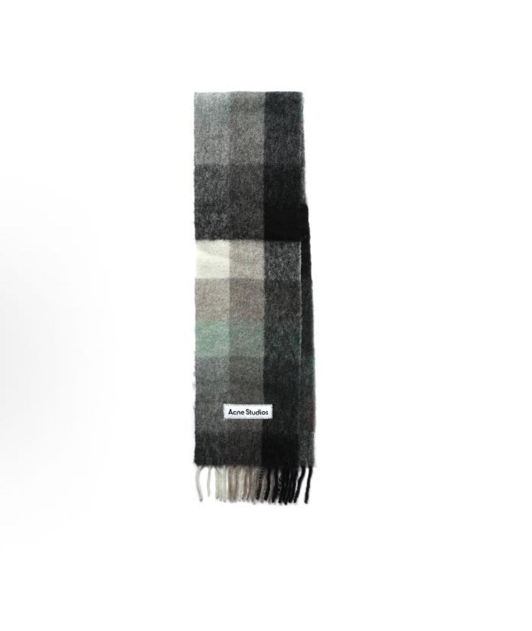 ACNE STUDIOS Черный шерстяной шарф, фото 4