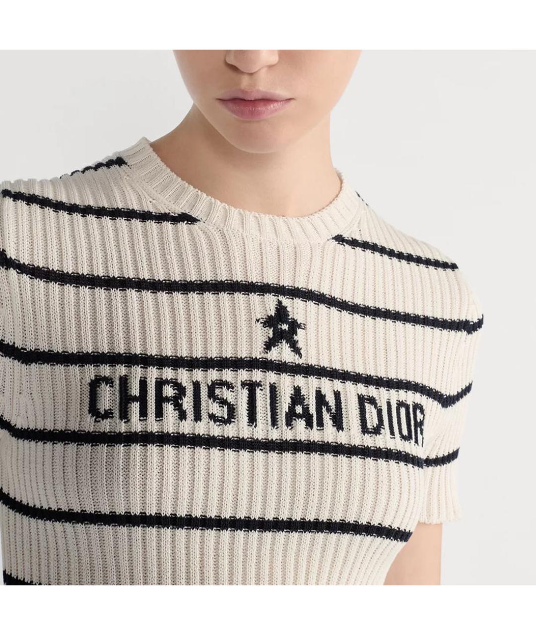 CHRISTIAN DIOR Белый джемпер / свитер, фото 3
