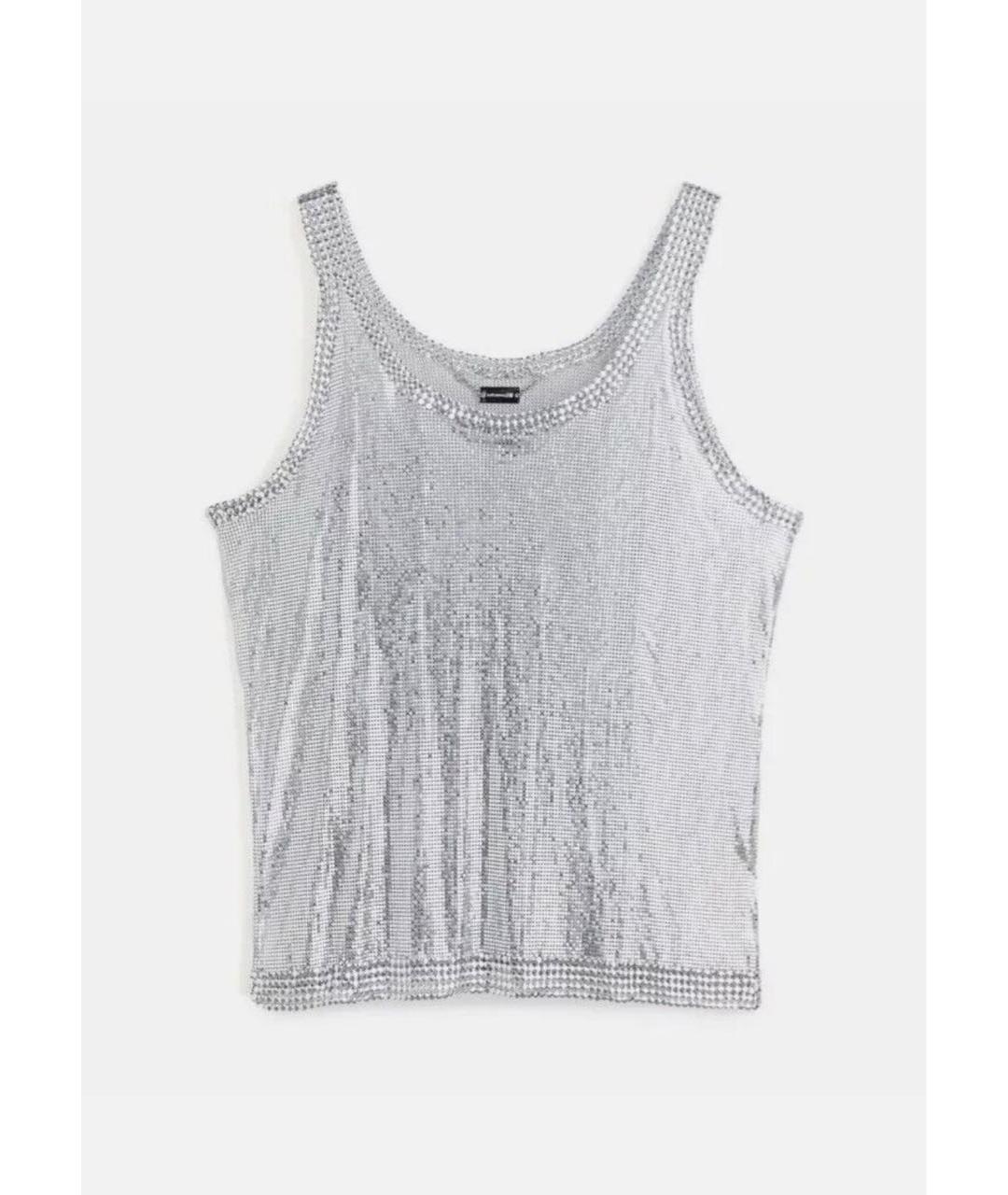 PACO RABANNE Серебряная майка, фото 6