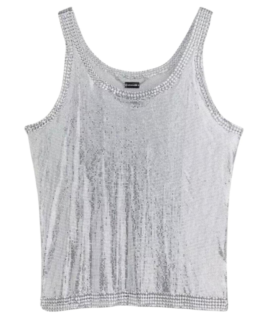 PACO RABANNE Серебряная майка, фото 1