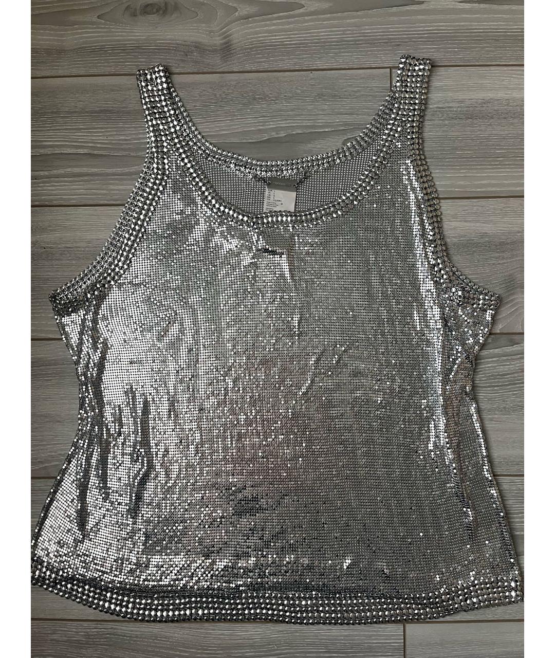 PACO RABANNE Серебряная майка, фото 3