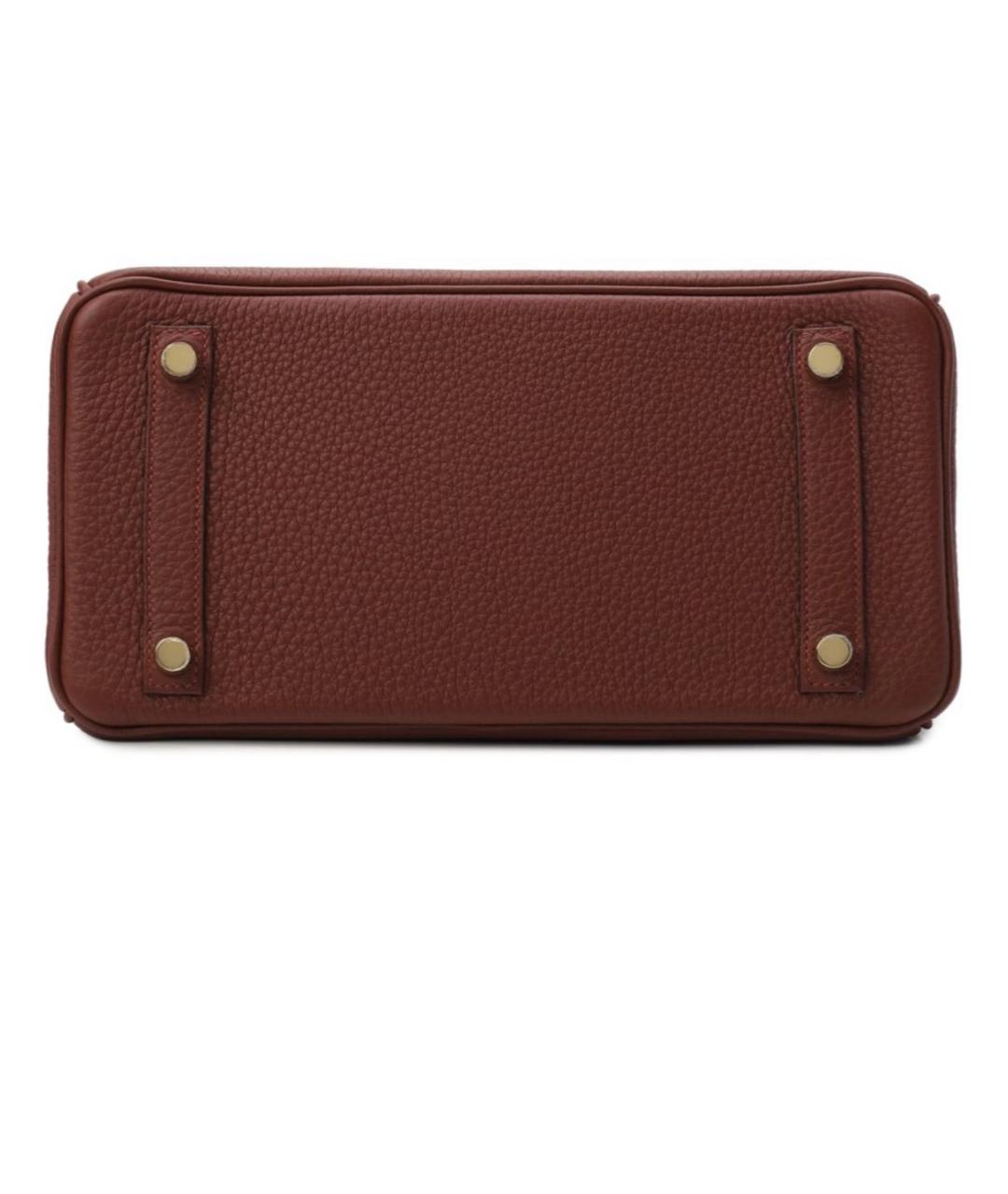 HERMES Красная кожаная сумка с короткими ручками, фото 4