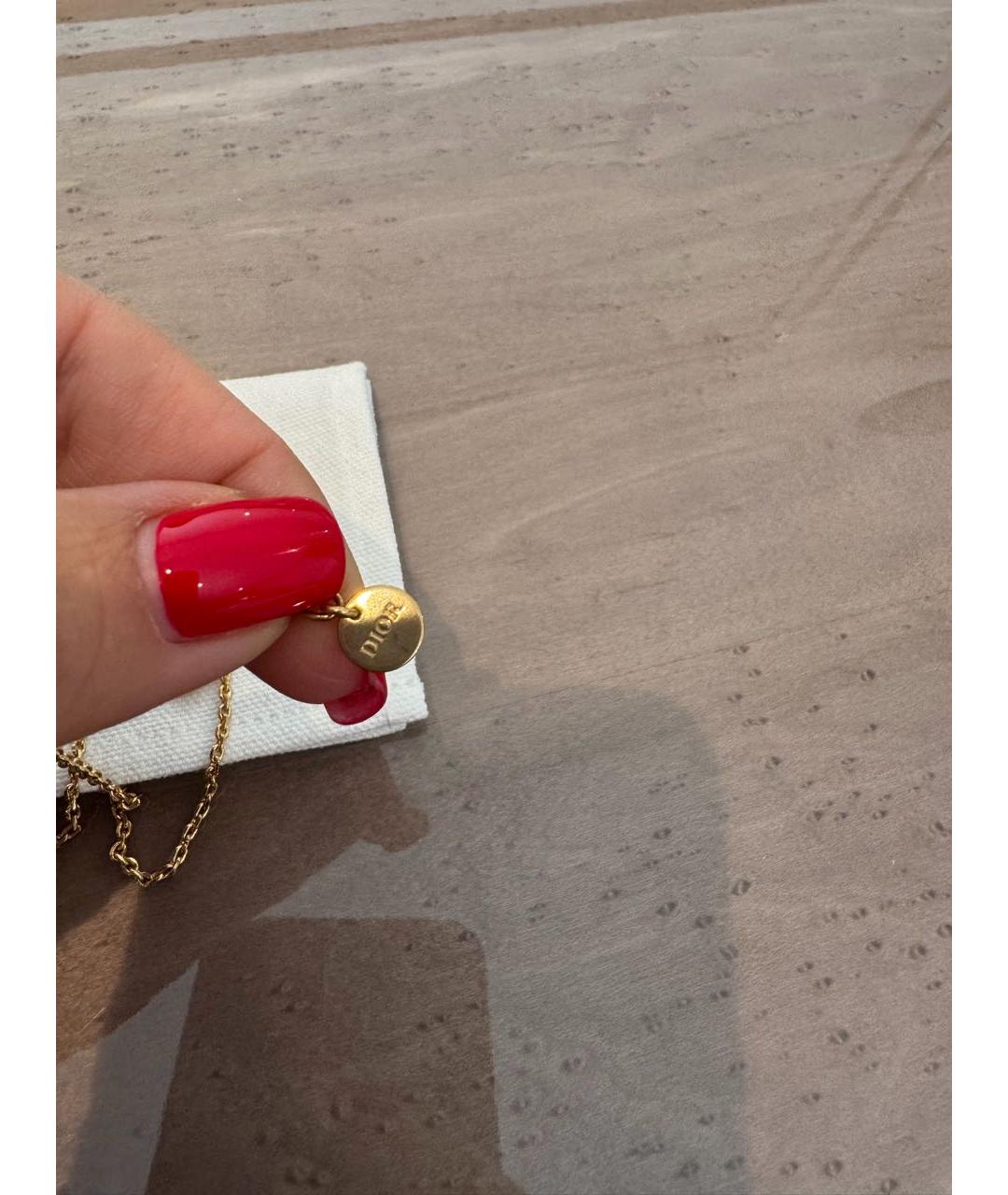 CHRISTIAN DIOR Золотая металлическая подвеска, фото 3