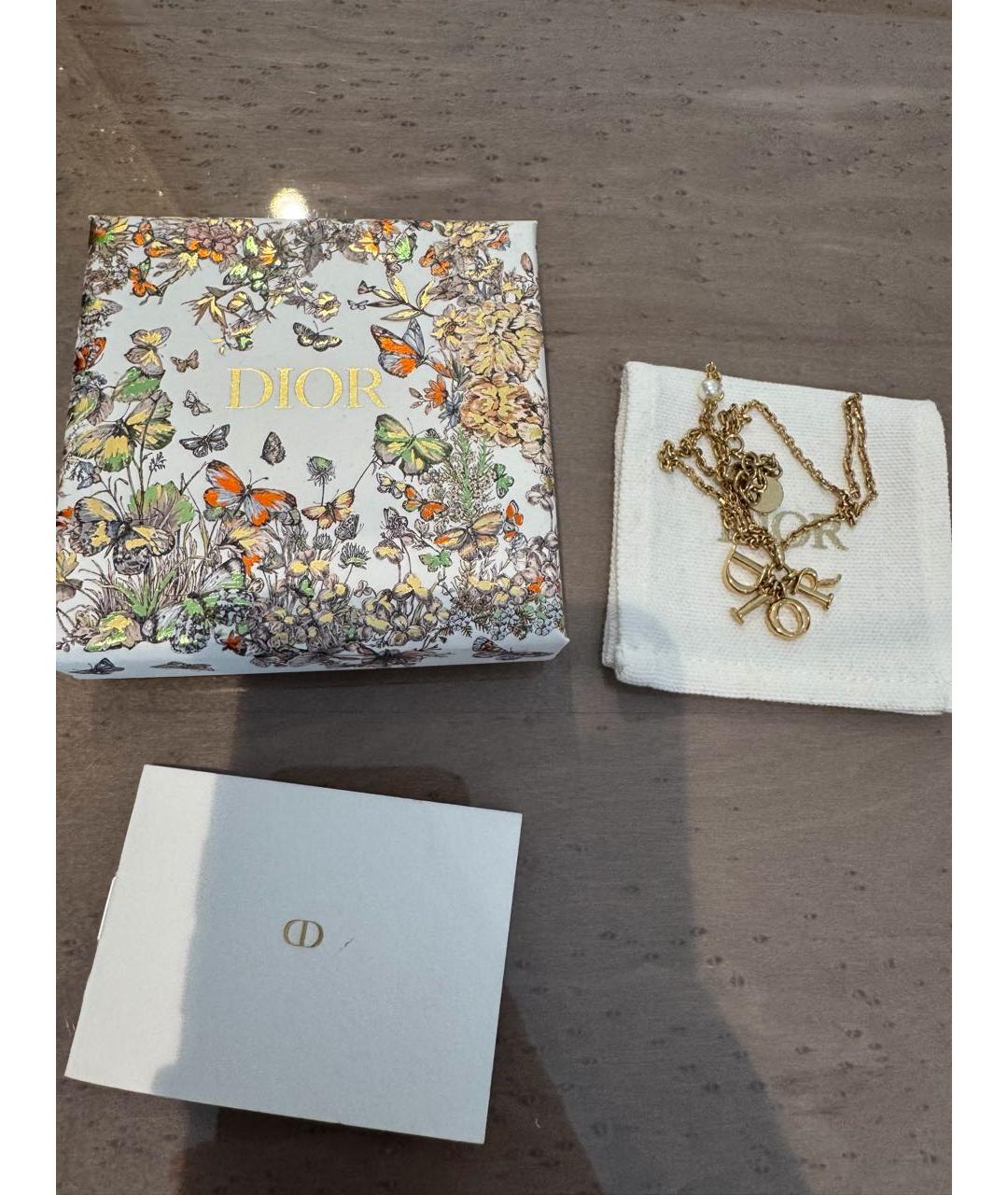 CHRISTIAN DIOR Золотая металлическая подвеска, фото 2