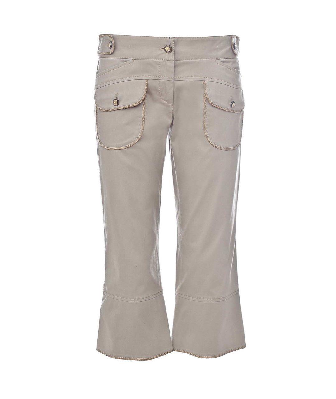 DOLCE&GABBANA Бежевые хлопко-эластановые капри, фото 1