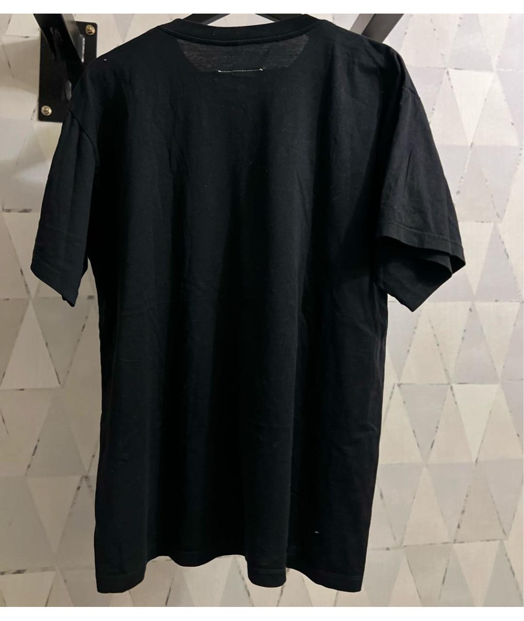 MM6 MAISON MARGIELA Черная хлопковая футболка, фото 2