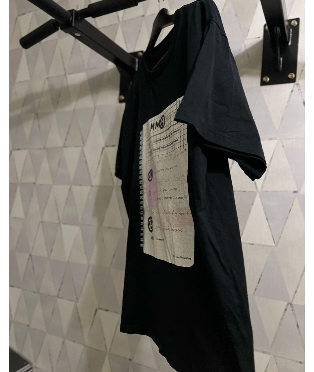 MM6 MAISON MARGIELA Черная хлопковая футболка, фото 6