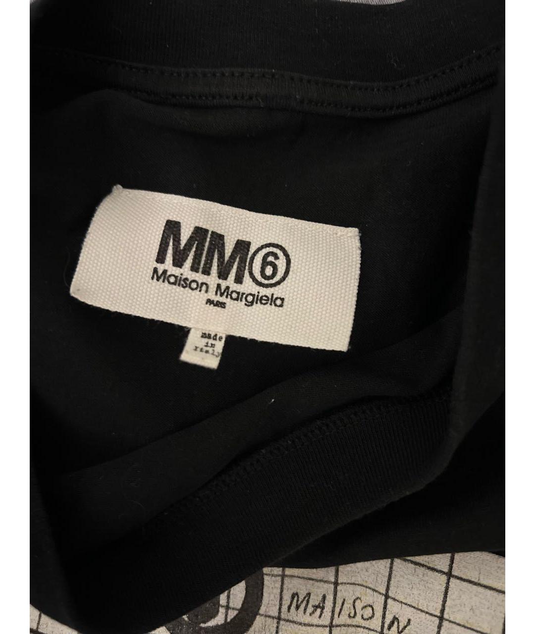 MM6 MAISON MARGIELA Черная хлопковая футболка, фото 3