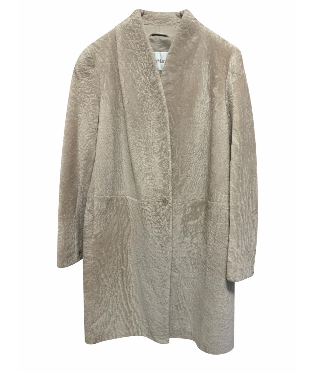 MAX MARA Бежевая шуба, фото 1