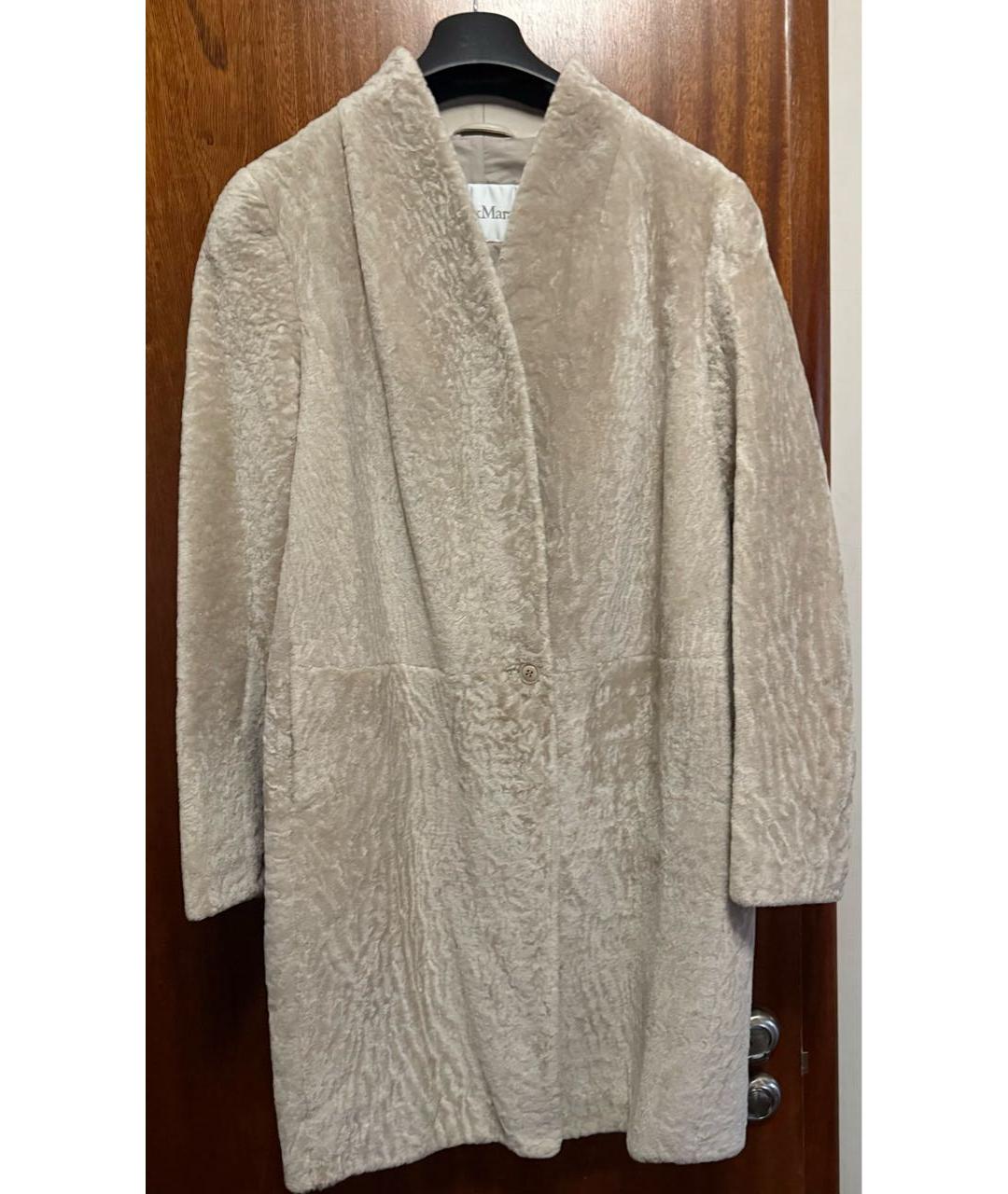 MAX MARA Бежевая шуба, фото 2