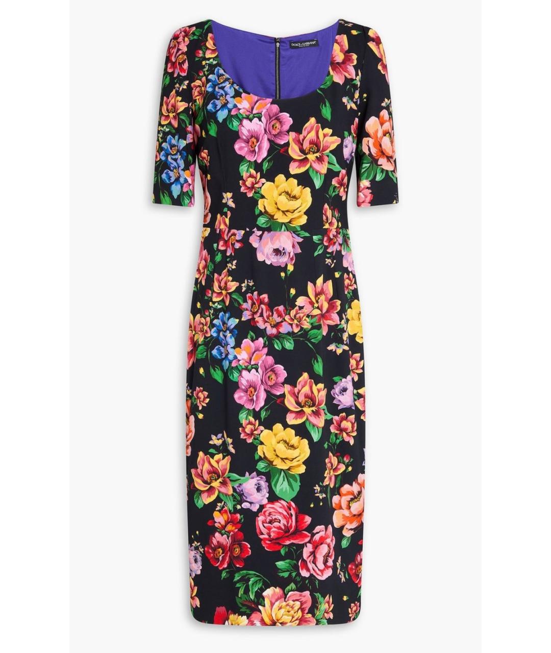 DOLCE&GABBANA Мульти коктейльное платье, фото 4