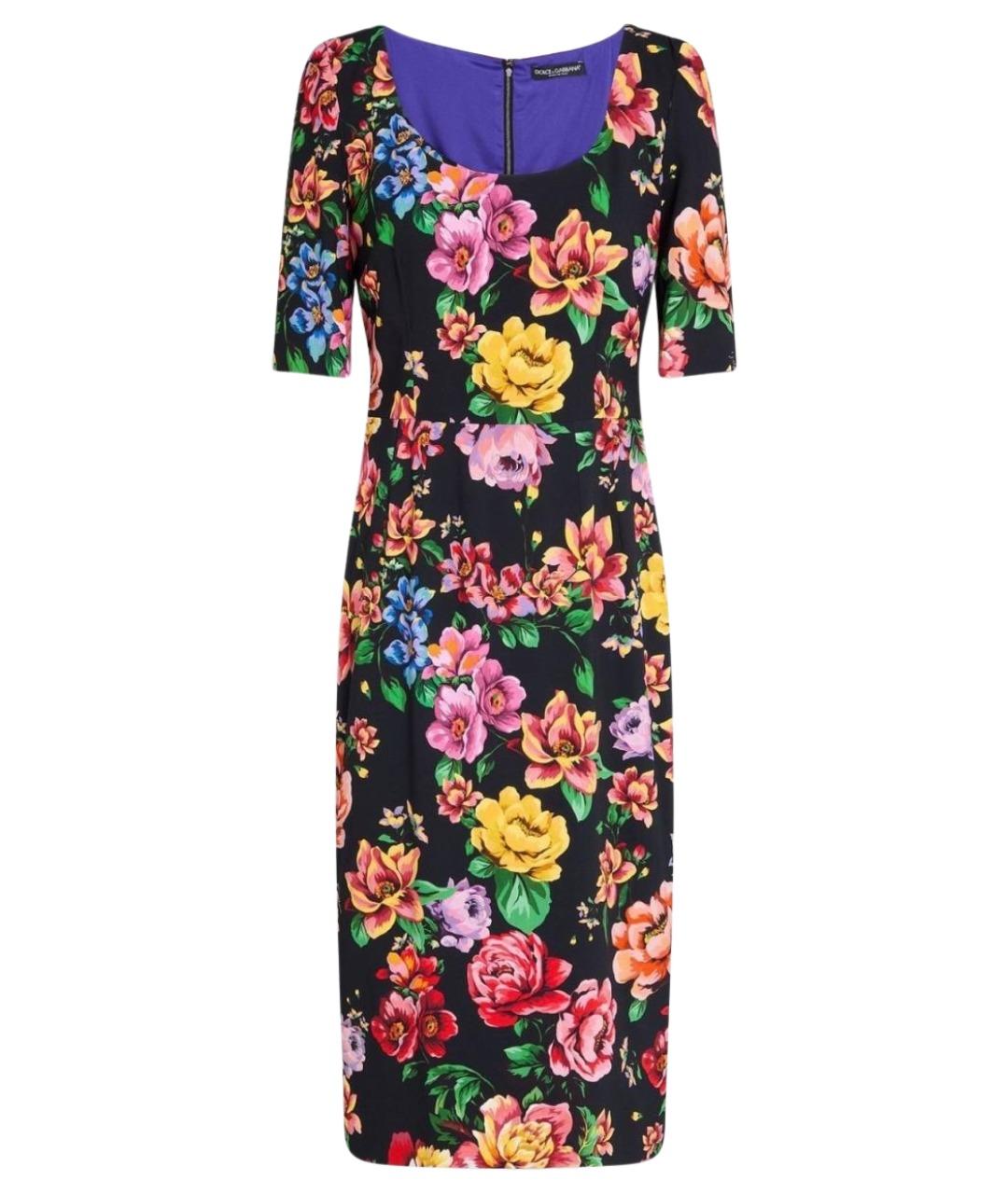 DOLCE&GABBANA Мульти коктейльное платье, фото 1
