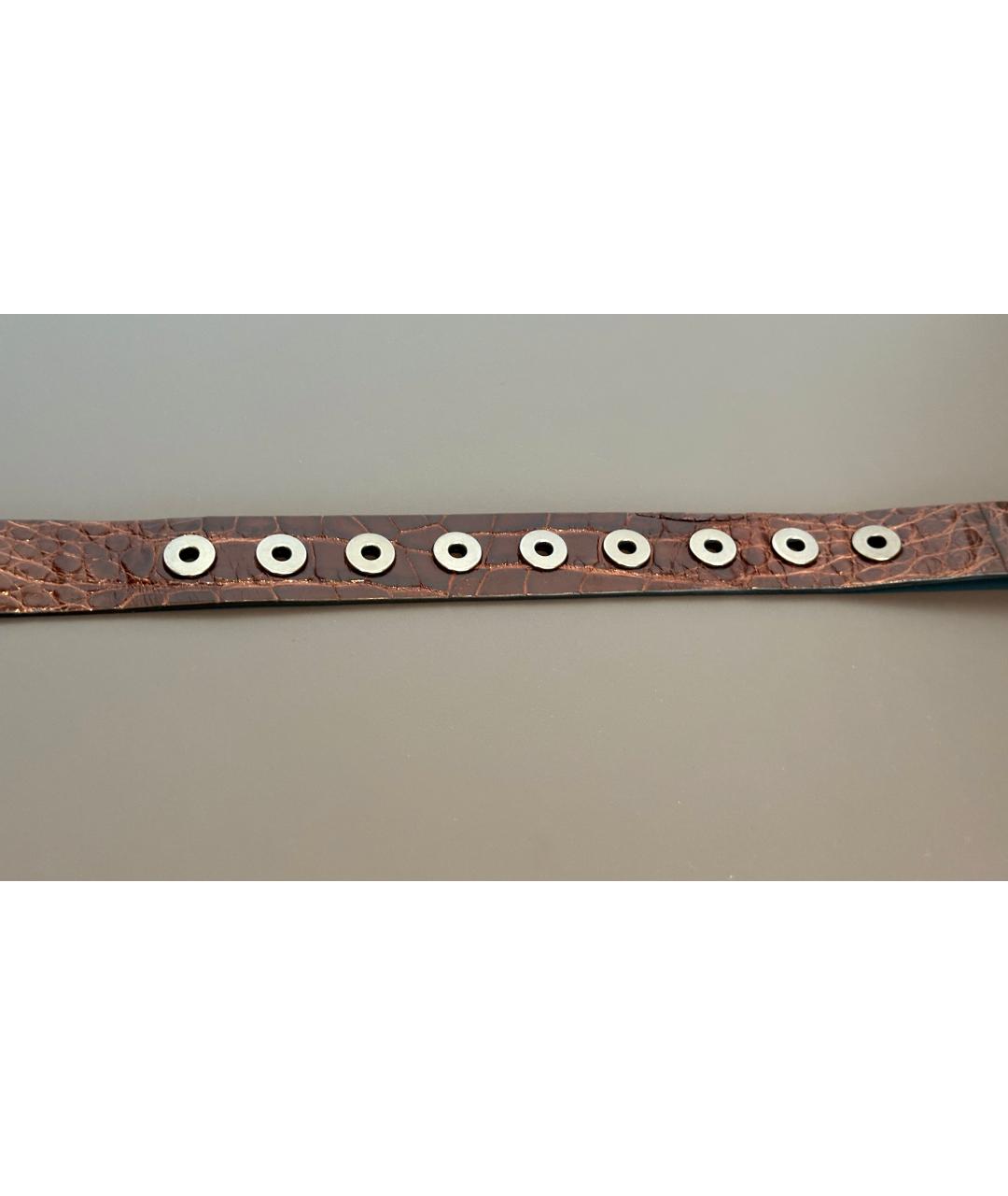 BRUNELLO CUCINELLI Коричневый ремень из экзотической кожи, фото 4