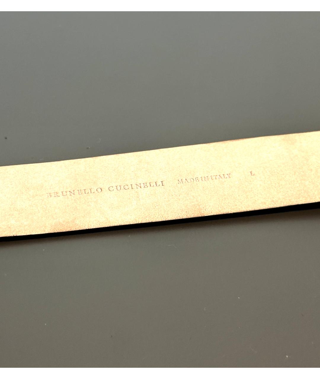 BRUNELLO CUCINELLI Коричневый ремень из экзотической кожи, фото 3