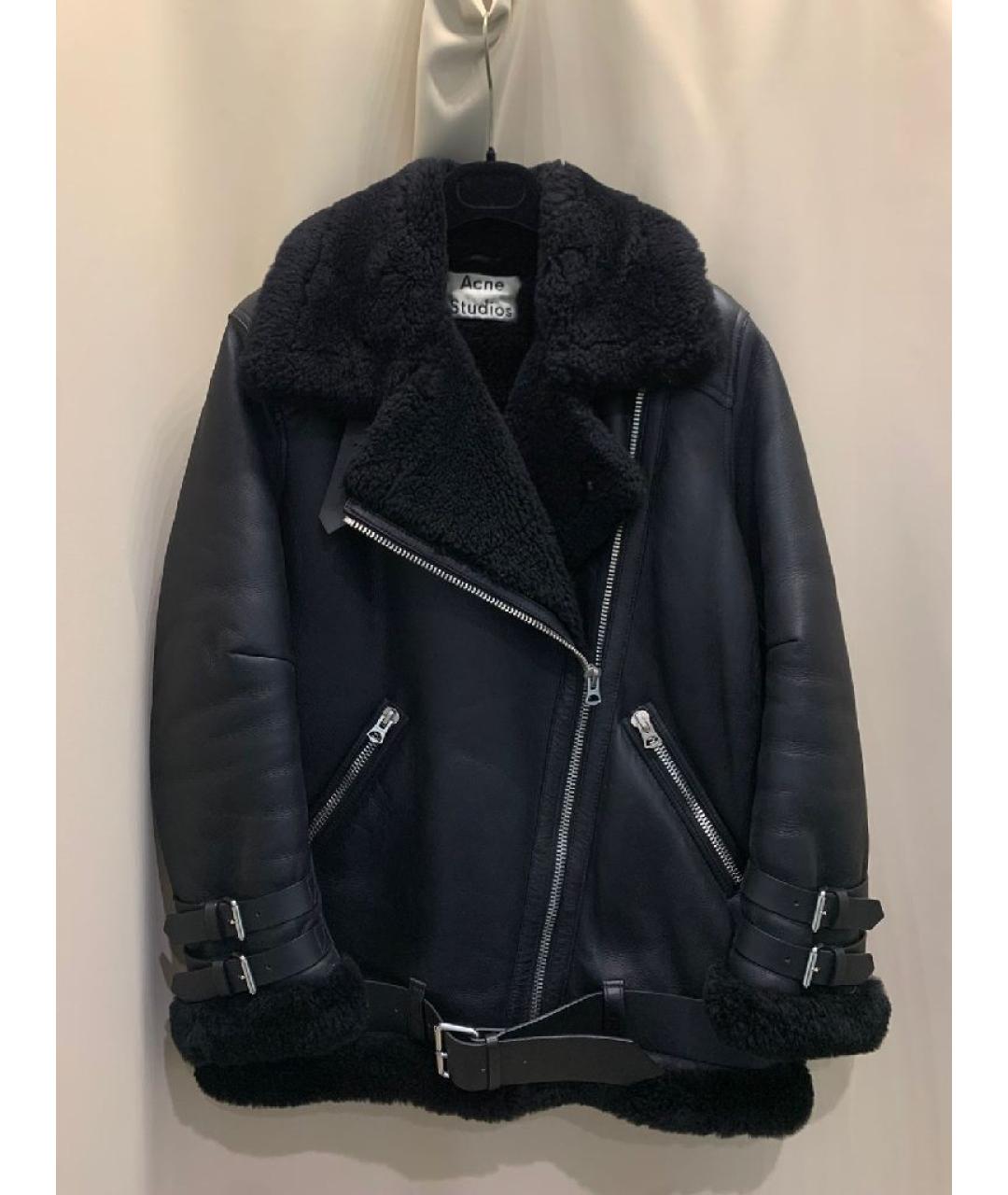 ACNE STUDIOS Черная кожаная дубленка, фото 7