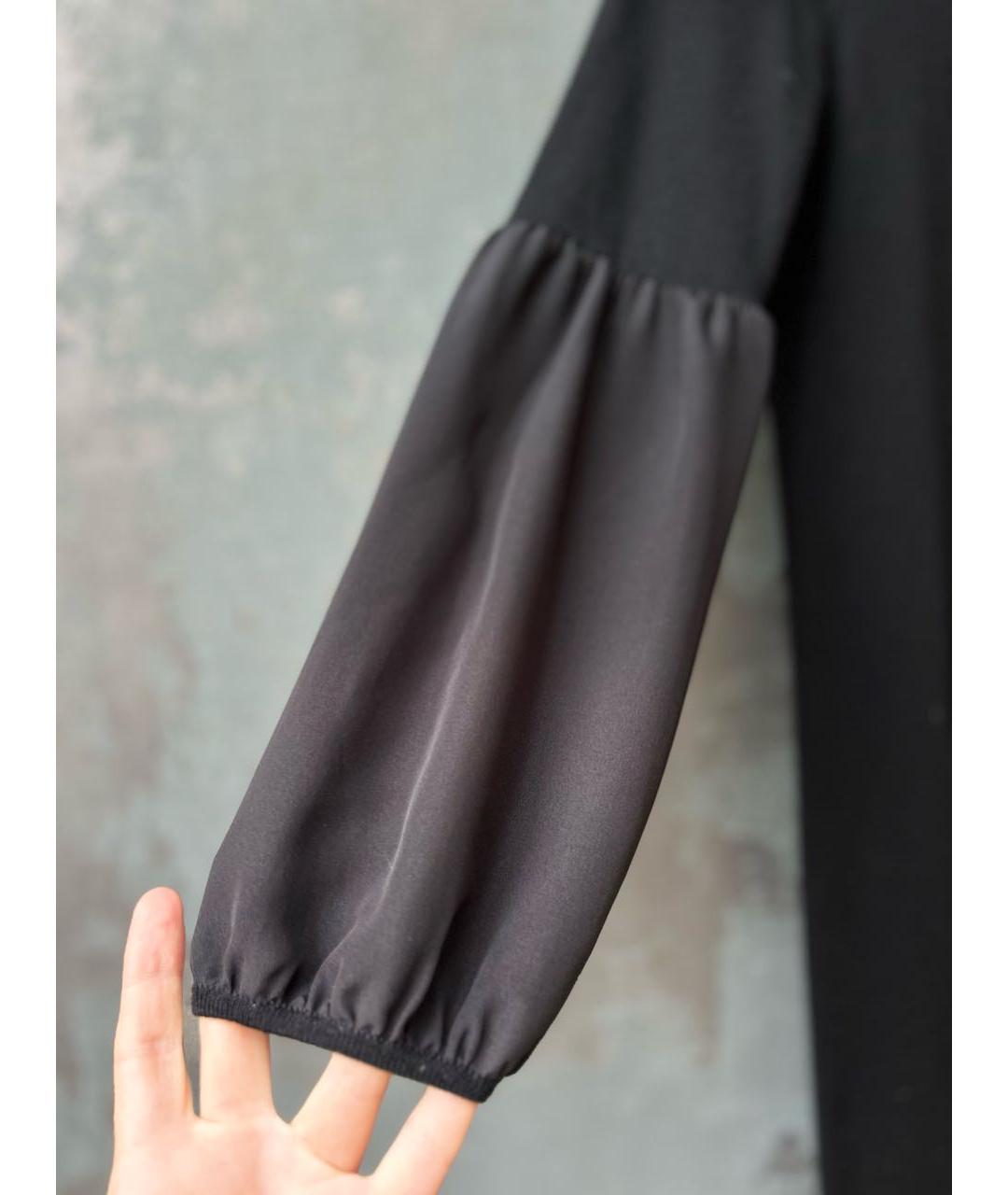 LIU JO Черное шерстяное повседневное платье, фото 4