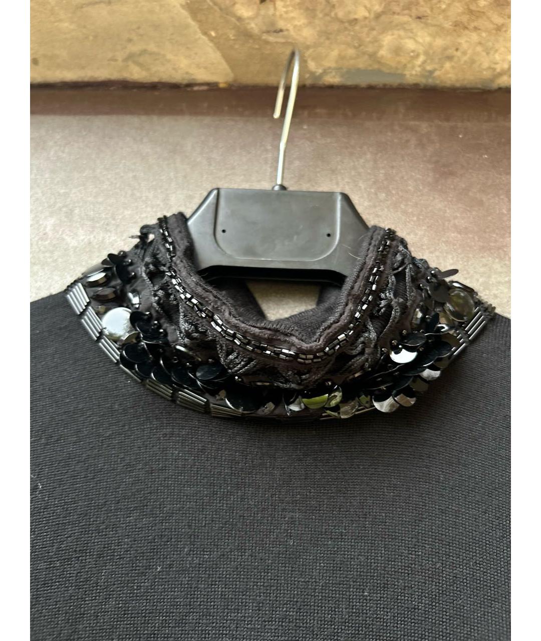 LIU JO Черное шерстяное повседневное платье, фото 3