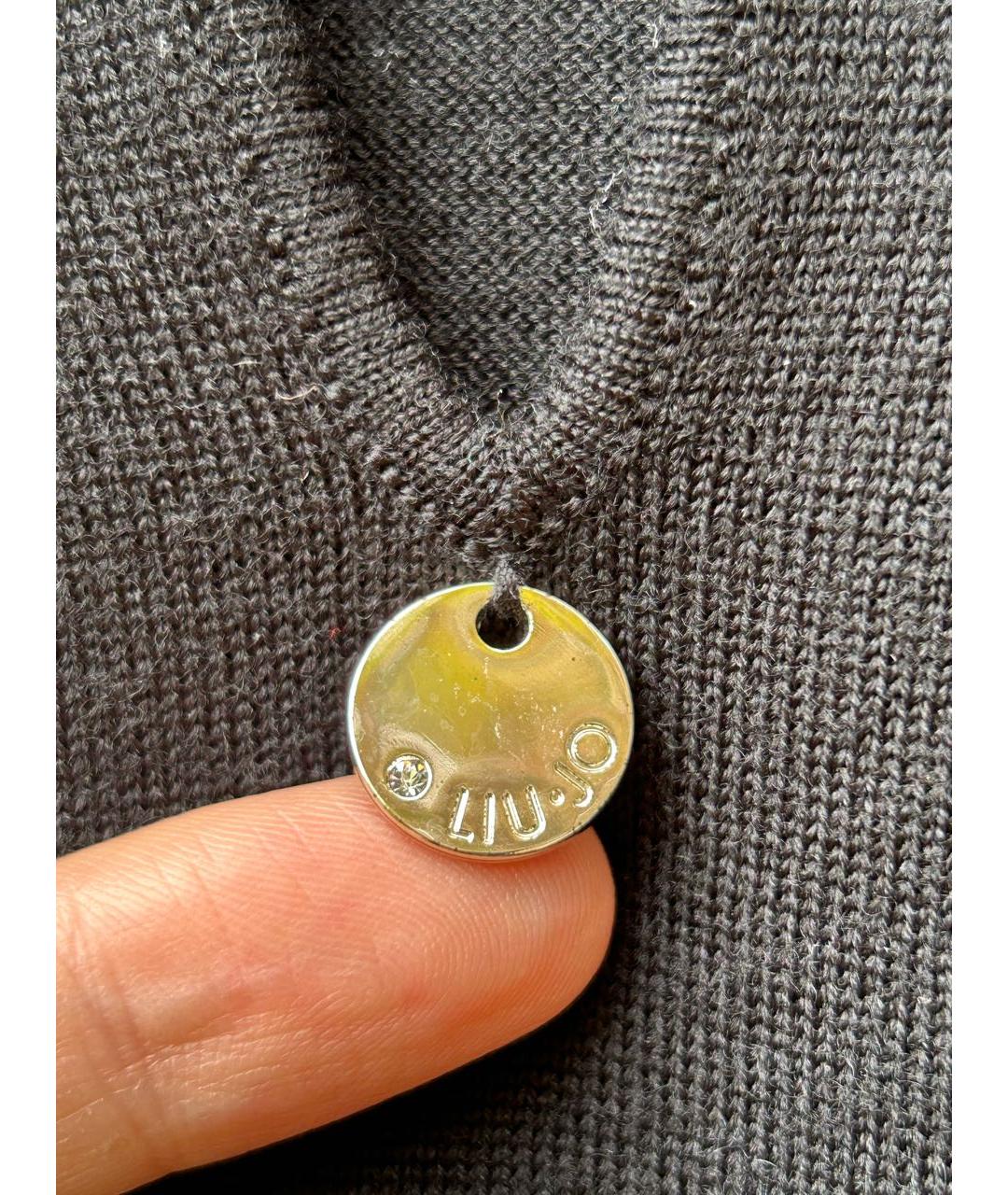 LIU JO Черное шерстяное повседневное платье, фото 6