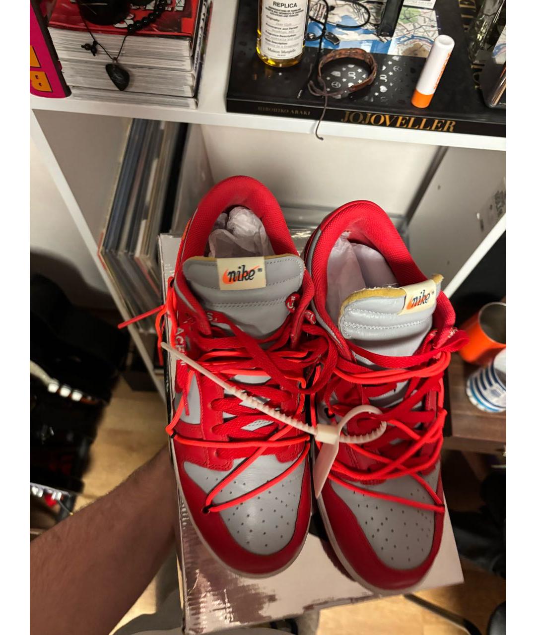 NIKE X OFF-WHITE Красные низкие кроссовки / кеды, фото 3
