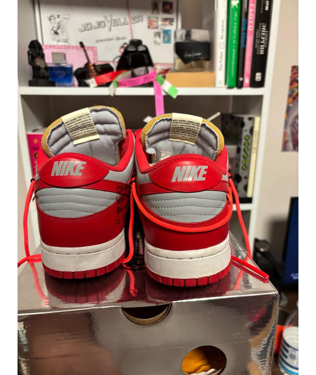 NIKE X OFF-WHITE Красные низкие кроссовки / кеды, фото 4