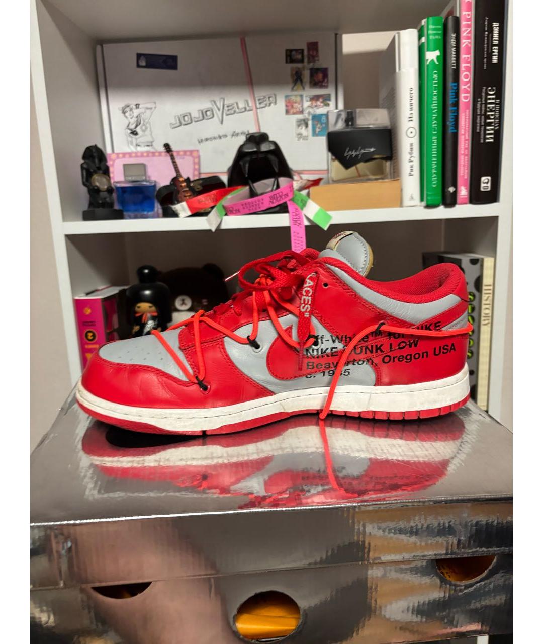 NIKE X OFF-WHITE Красные низкие кроссовки / кеды, фото 6
