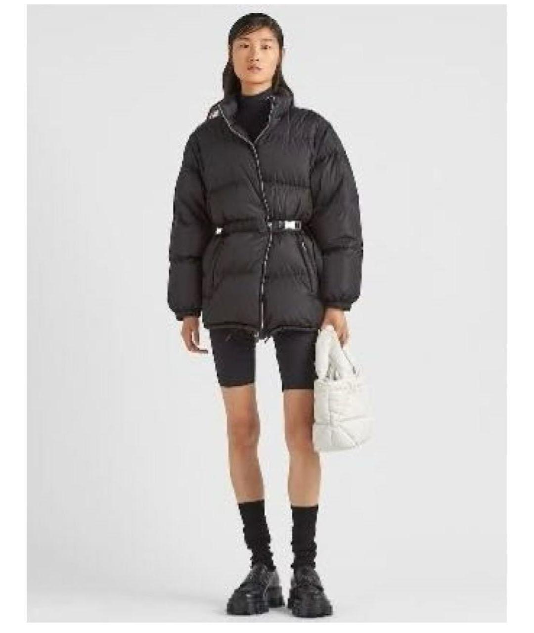 PRADA Черный полиамидовый пуховик, фото 2