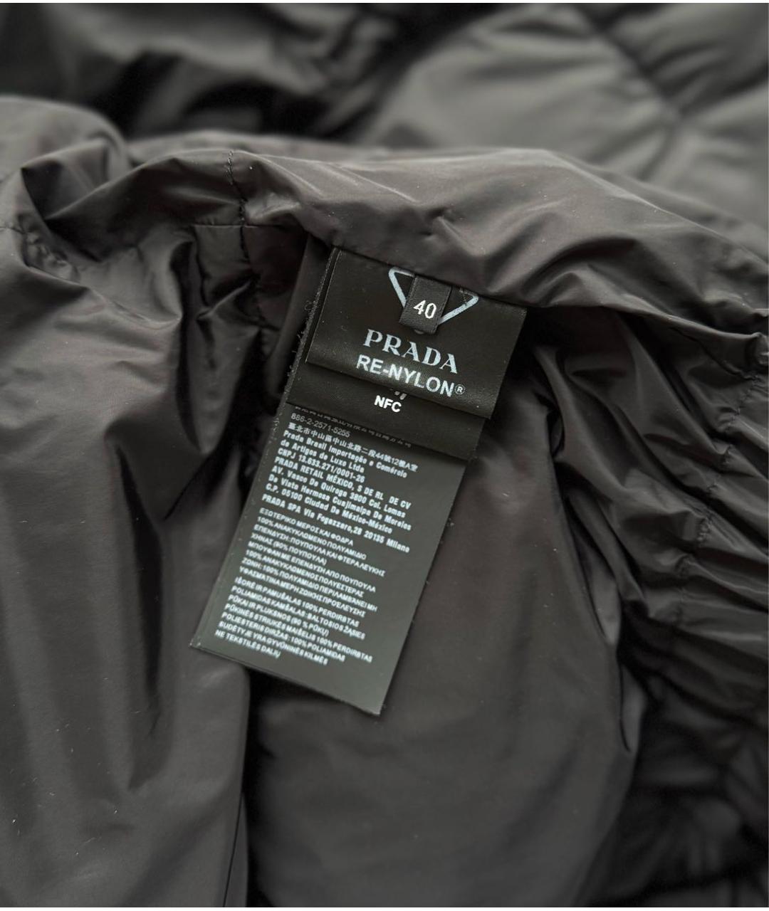 PRADA Черный полиамидовый пуховик, фото 8