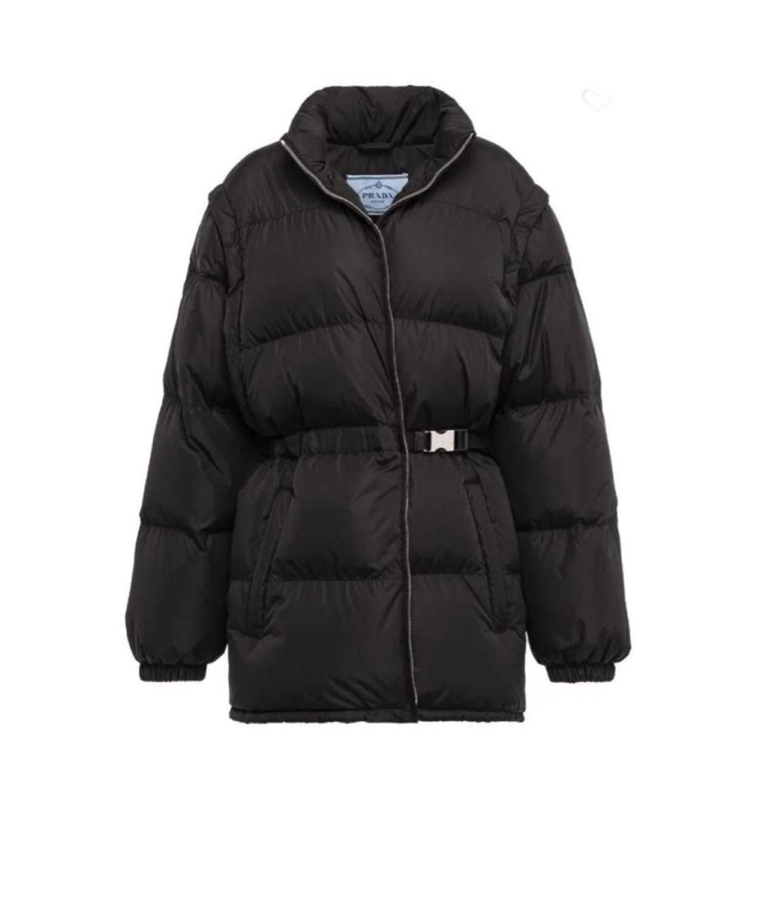 PRADA Черный полиамидовый пуховик, фото 1