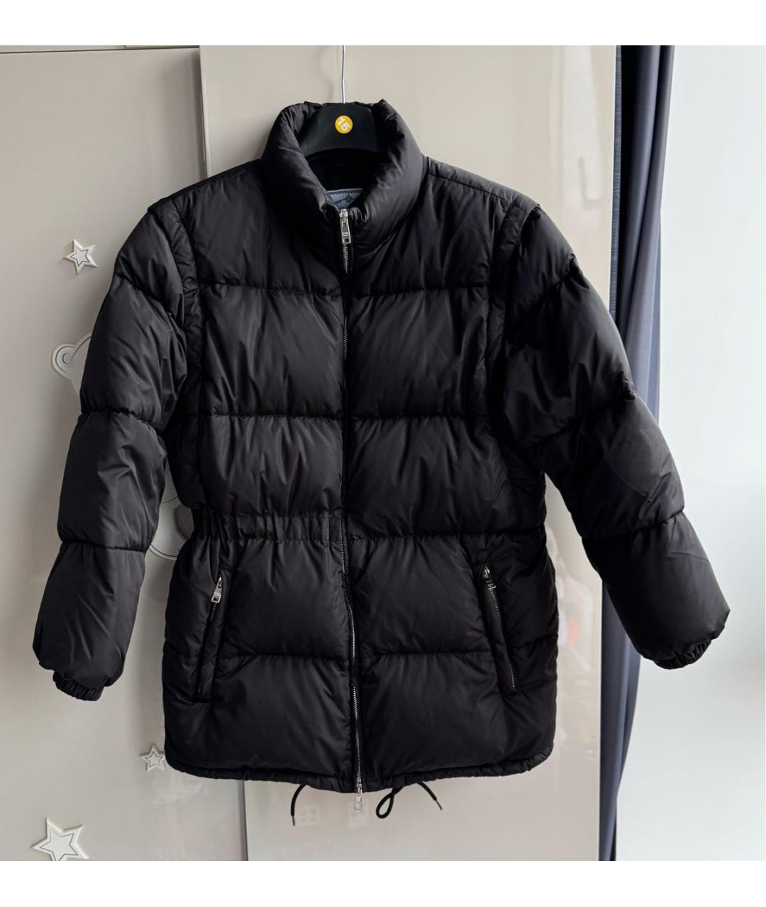 PRADA Черный полиамидовый пуховик, фото 4