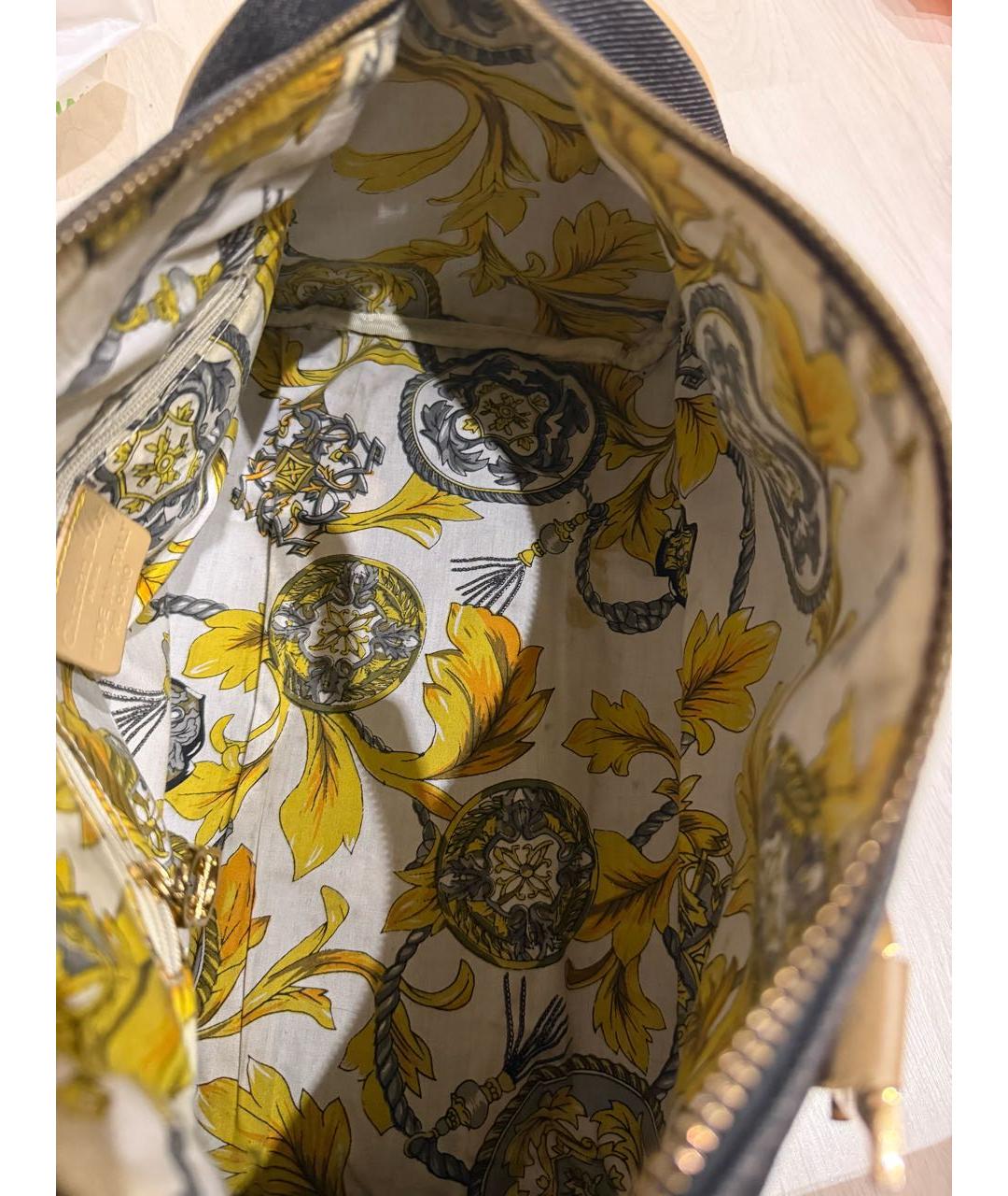 CHRISTIAN DIOR Черная деним сумка с короткими ручками, фото 7