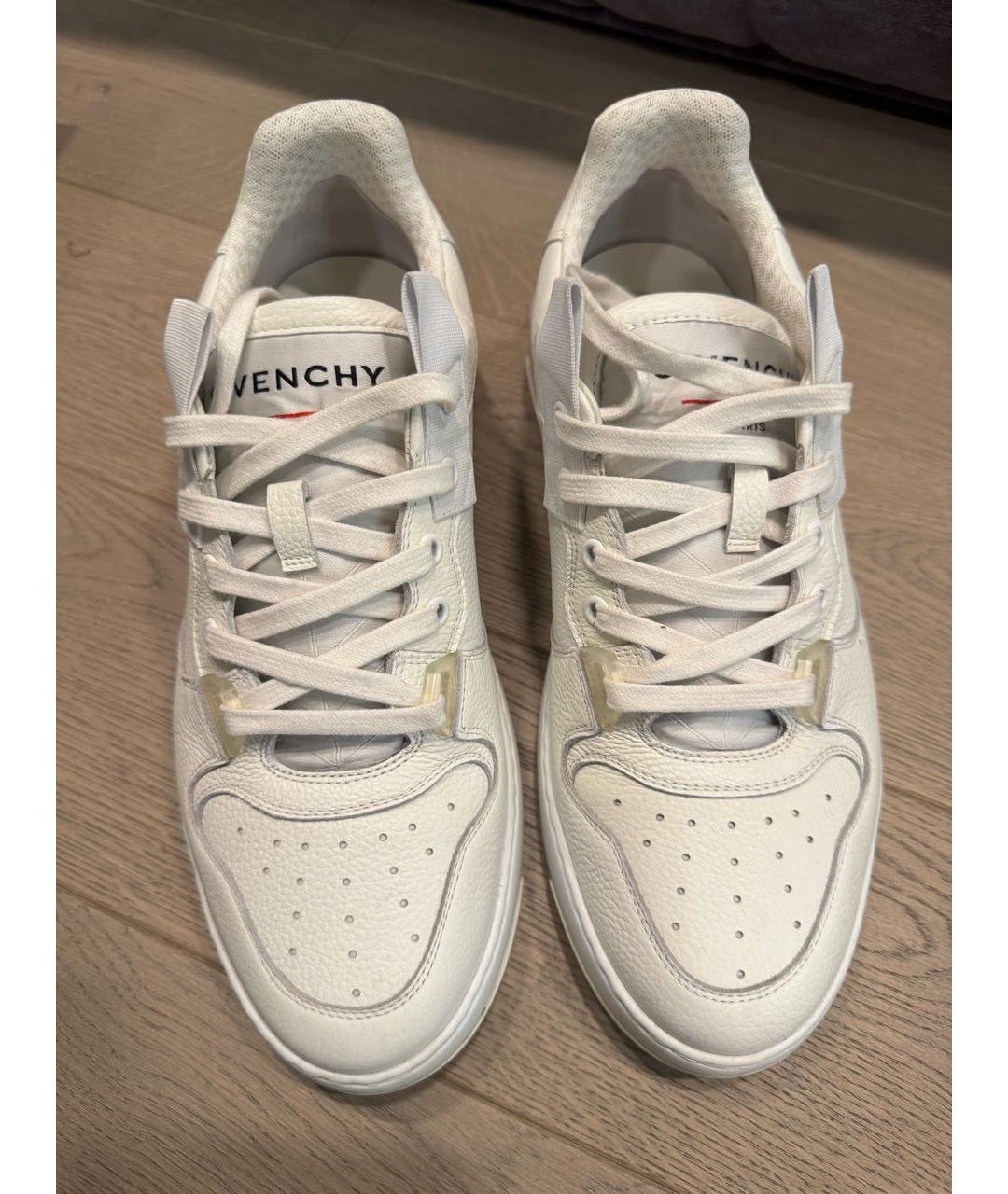 GIVENCHY Белые кожаные низкие кроссовки / кеды, фото 2