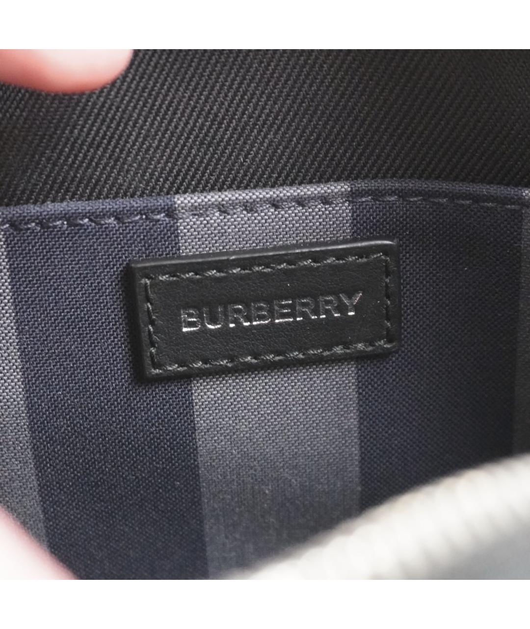 BURBERRY Темно-синяя тканевая сумка на плечо, фото 7