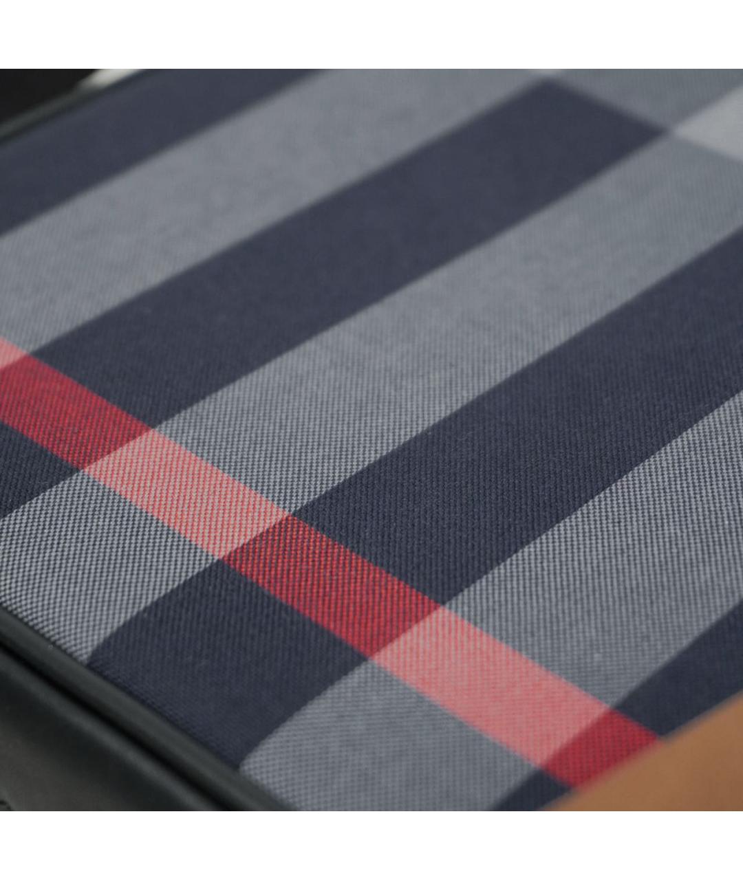 BURBERRY Темно-синяя тканевая сумка на плечо, фото 5