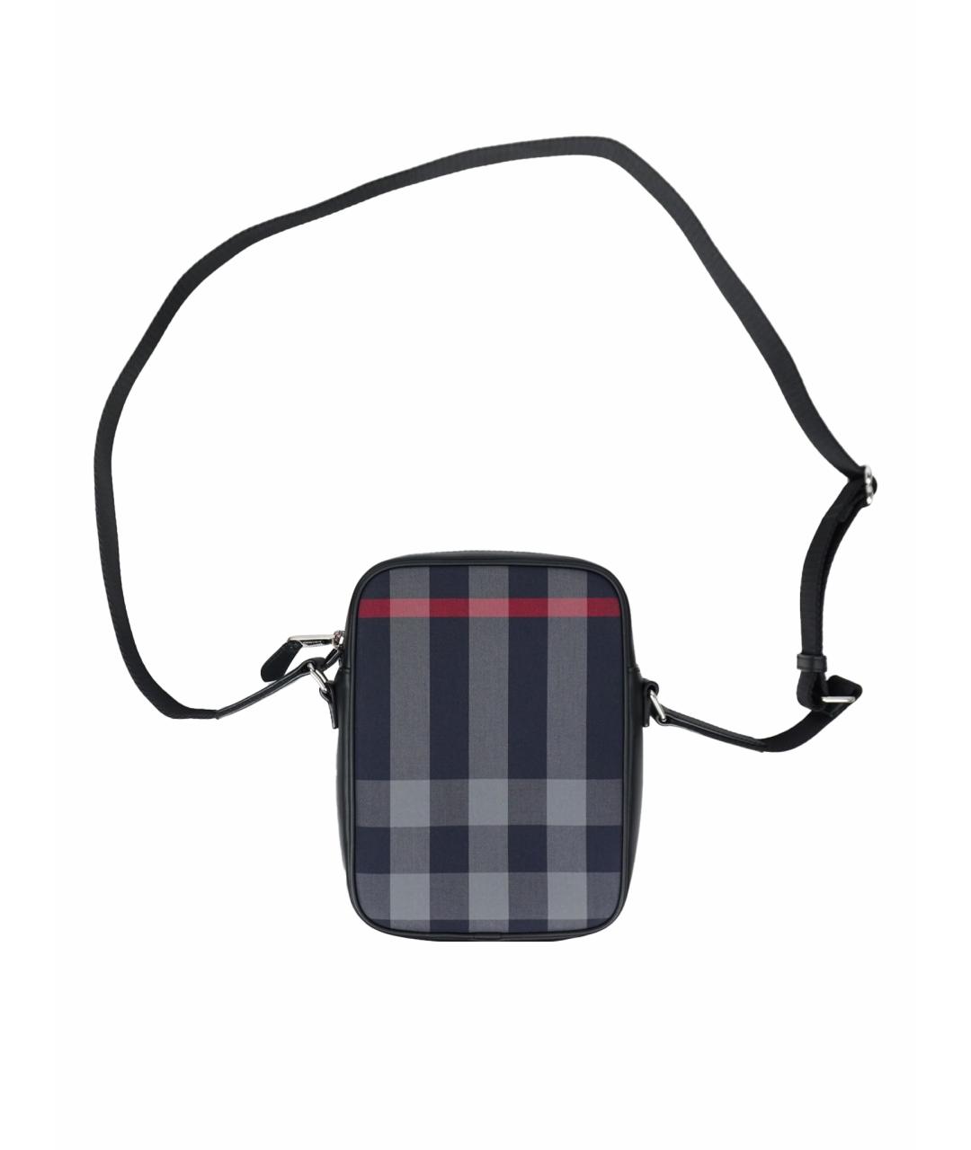 BURBERRY Темно-синяя тканевая сумка на плечо, фото 1