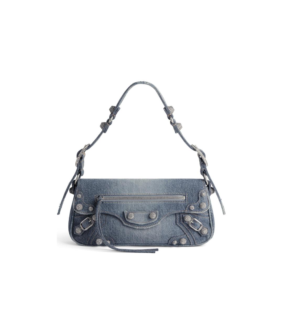 BALENCIAGA Синяя деним сумка через плечо, фото 1