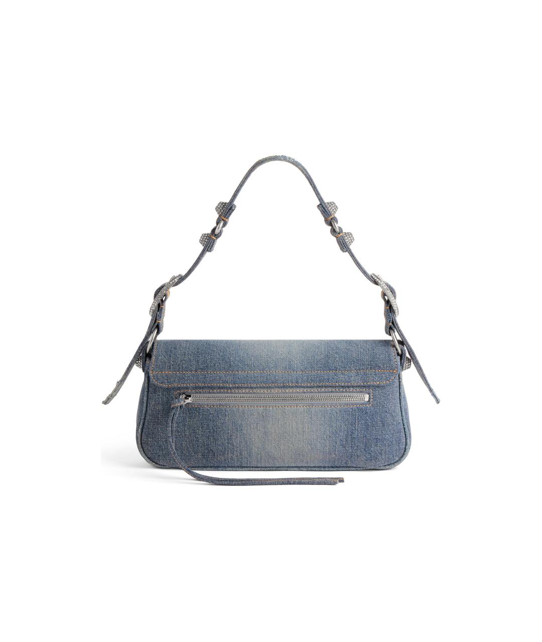 BALENCIAGA Синяя деним сумка через плечо, фото 4