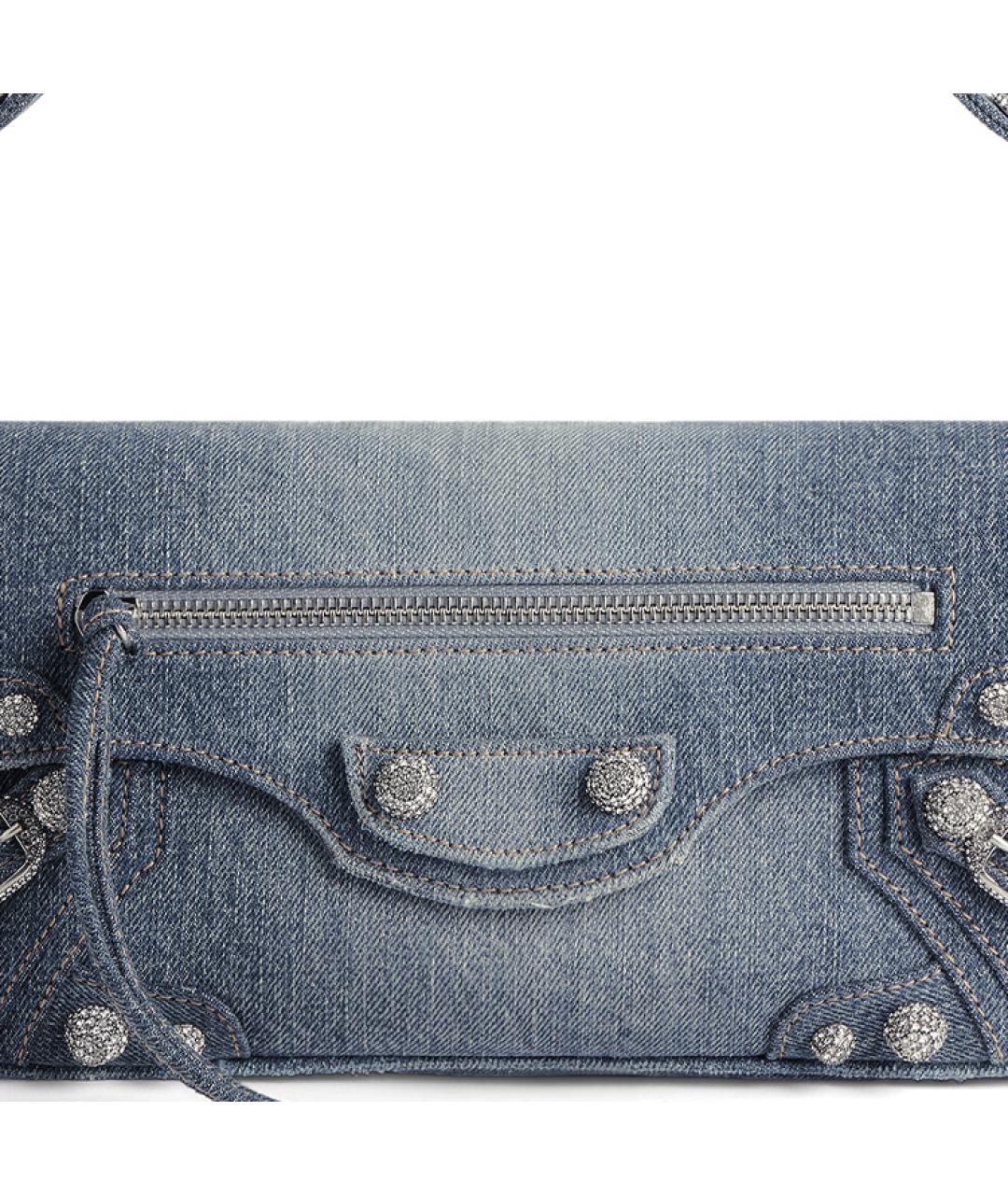 BALENCIAGA Синяя деним сумка через плечо, фото 5