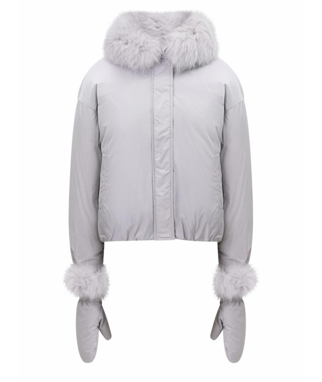 YVES SALOMON Серая полиэстеровая куртка, фото 1