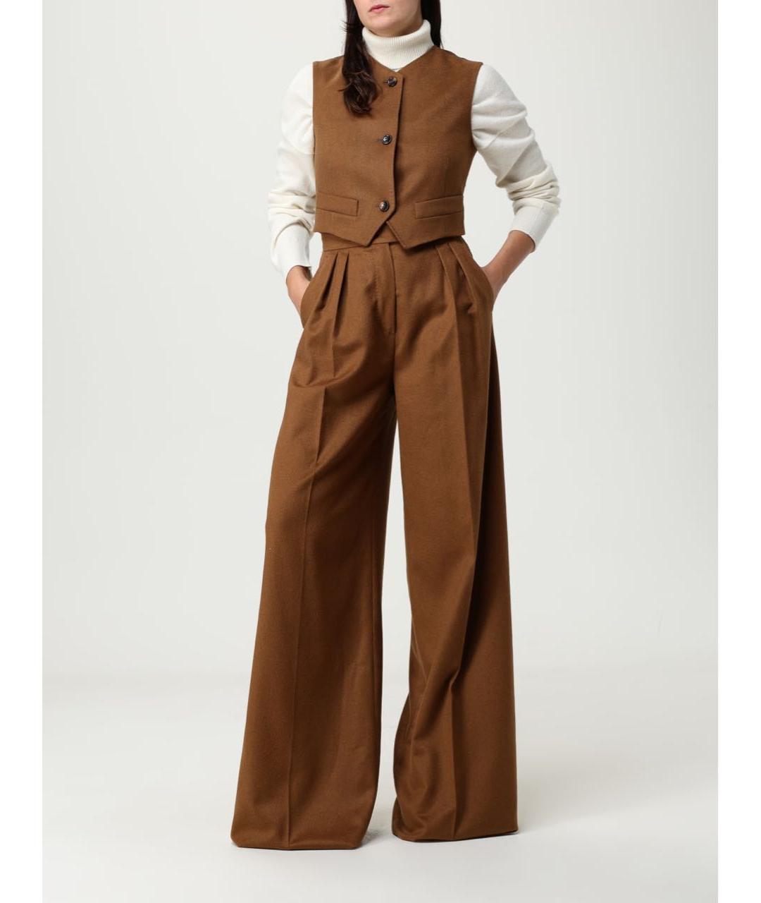 MAX MARA Шерстяные брюки широкие, фото 3
