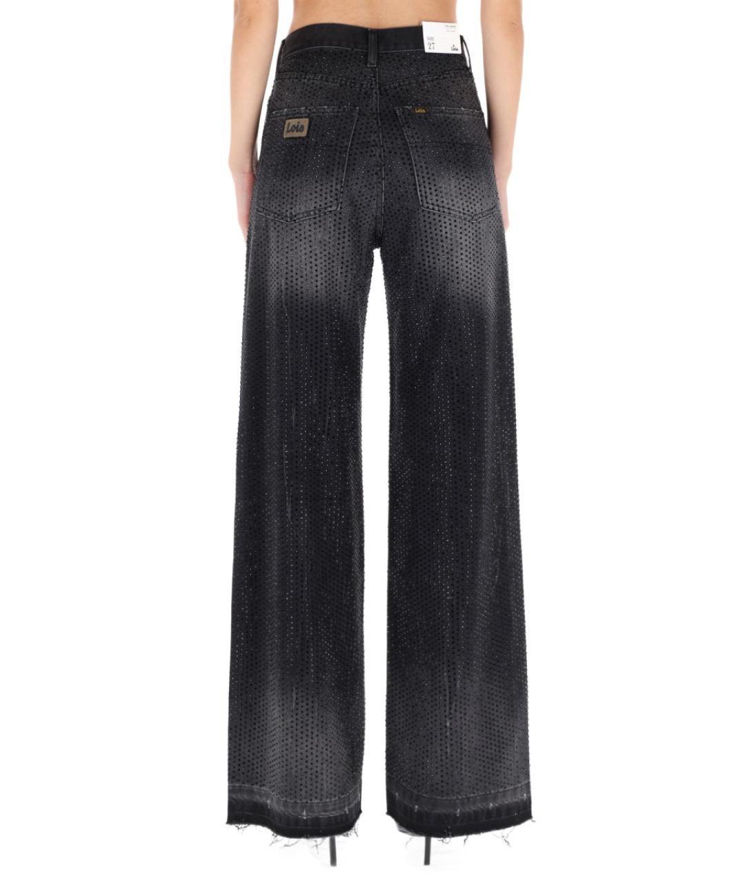 LOIS Черные хлопковые прямые джинсы, фото 3